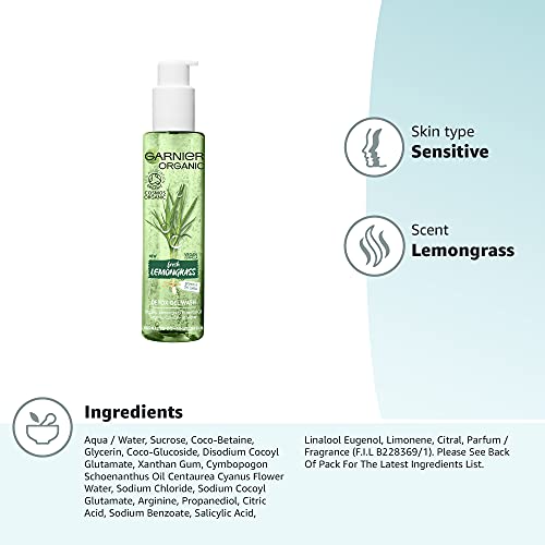 Garnier Bio-Reinigungsgel mit erfrischendem Zitronengras für gesunde, strahlende Haut, Gesichtsreinigung für normale, Mischhaut und empfindliche Haut, 150 ml 8