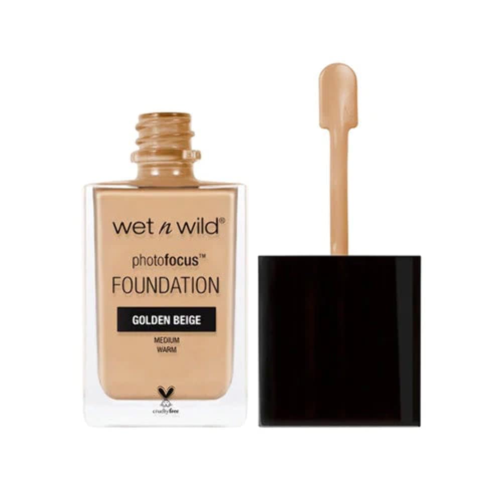 Wet n Wild Photo Focus Foundation - Golden Beige for Flawless Camera-Ready Makeup