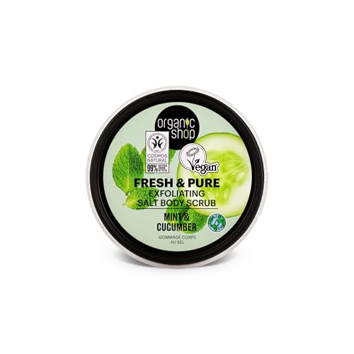 Organic Shop Fresh & Pure Exfoliating Body Scrub with Mint & Cucumber 250ml