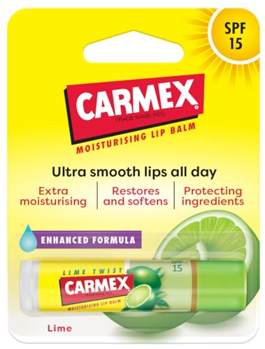 Carmex Lime Click Stick Lip Balm SPF 15 for Dry Lips 4.25 g 10