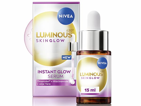 NIVEA Luminous 630 Even Glow Serum with Thiamidol and Aloe Vera, 15ml