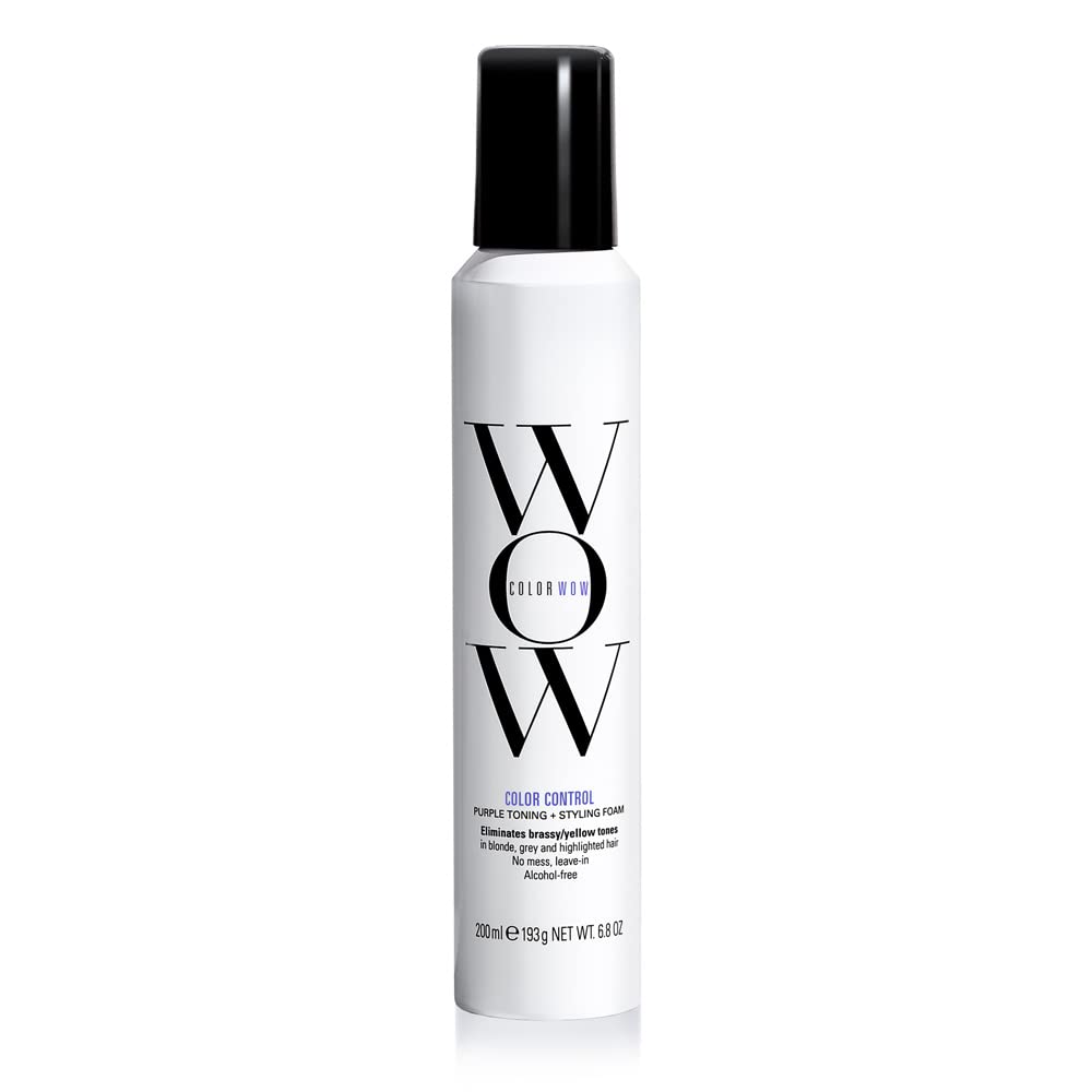 COLOR WOW Color Control + Toning Foam for Blonde Hair – Eliminates Orange Tones