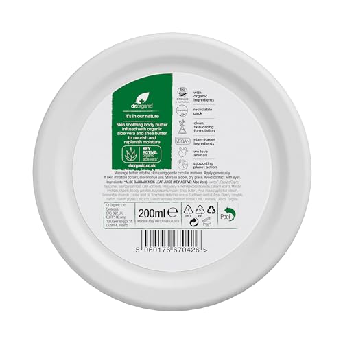 Dr Organic Aloe Vera Soothing & Moisturising Body Butter for All Skin Types