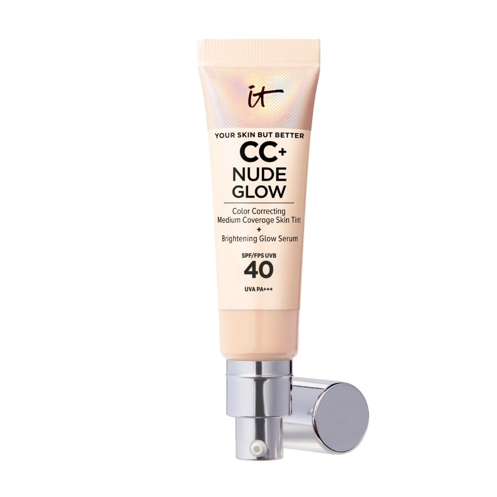 IT Cosmetics CC+ Cream Nude Glow Foundation Medium Coverage Instantly Brightening