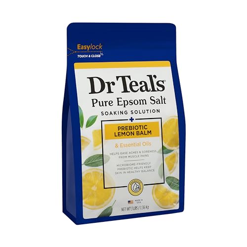 Dr Teal's Pure Epsom Salt Soaking Solution Prebiotic Lemon Balm with Essential Oils
