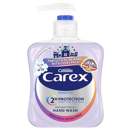 Carex Dermacare Sensitive Antibacterial Hand Wash with Natural Moisturisers, Musk Scent, 6 x 250ml
