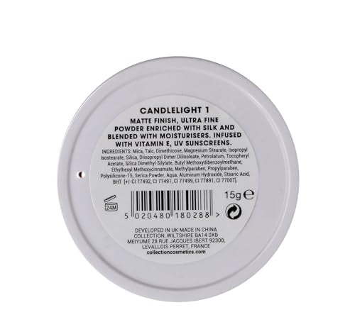 Collection Cosmetics Pressed Powder, Velvety Matte Finish, Candlelight, 15g 2