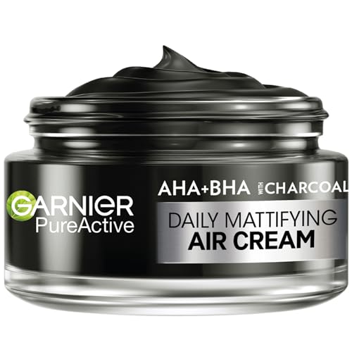 Garnier Pure Active AHA+BHA Charcoal Daily Mattifying Air Cream for Oil Control