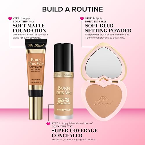 Too Faced Born This Way Super Coverage Multi-Use Concealer | Full Coverage, Oil Free 10