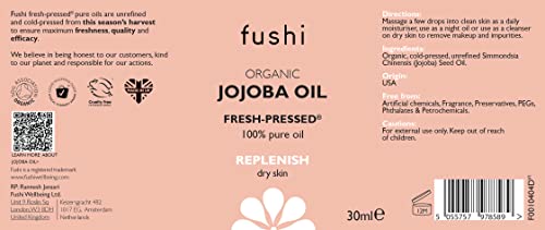 Fushi Organic 100% Pure Cold-Pressed Jojoba Oil for Skin & Hair 30ml 9