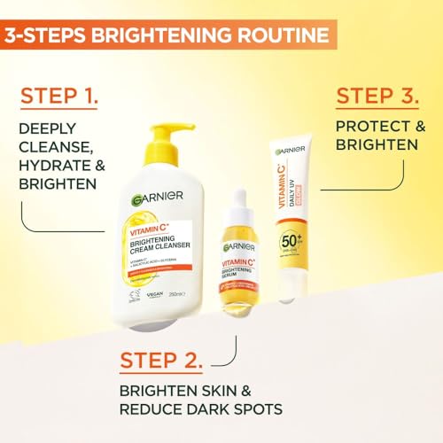 Garnier Vitamin C Brightening Cream Cleanser for Makeup Removal and Impurities 8