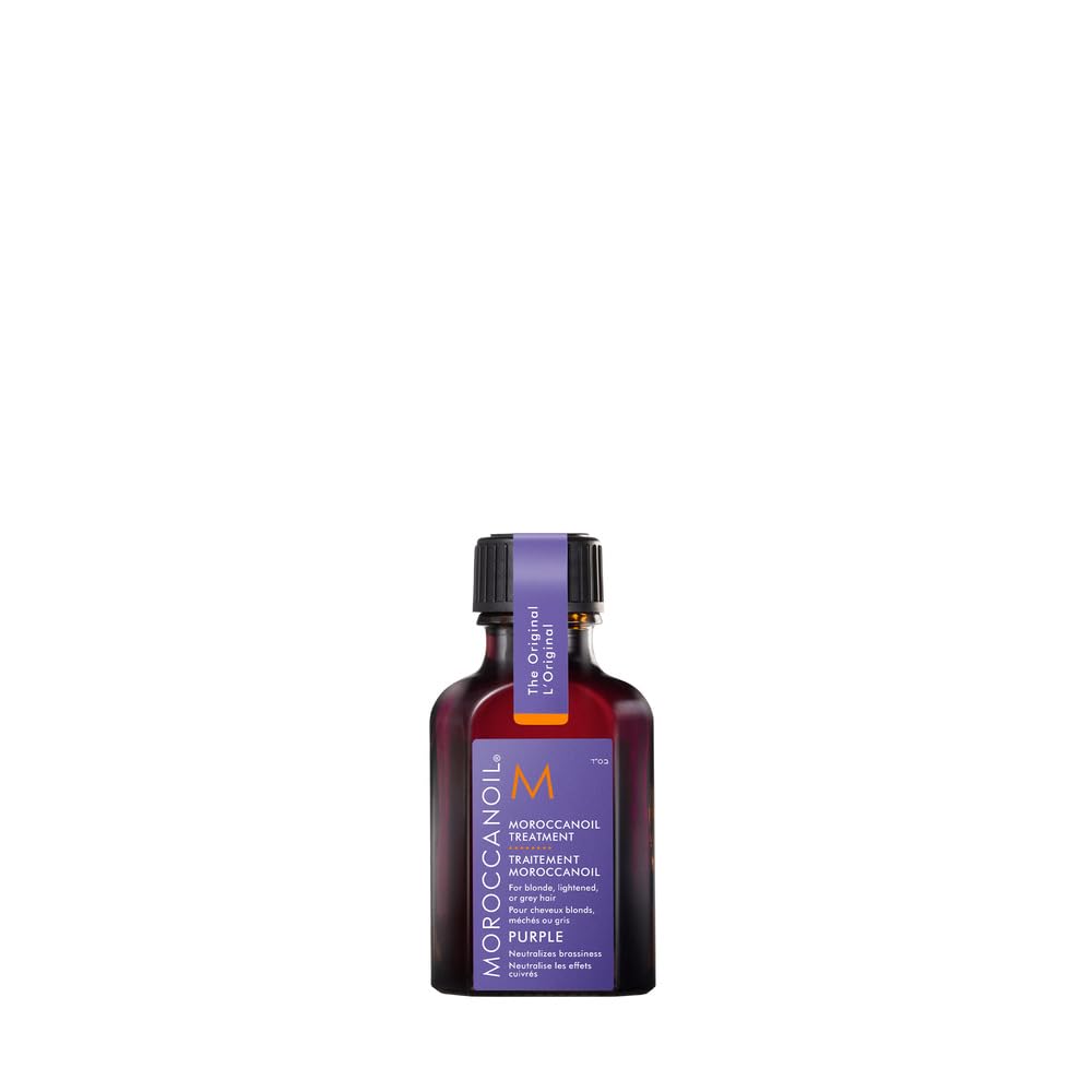 Moroccanoil Treatment Purple Hair Oil for Blonde, Highlighted, and Grey Hair