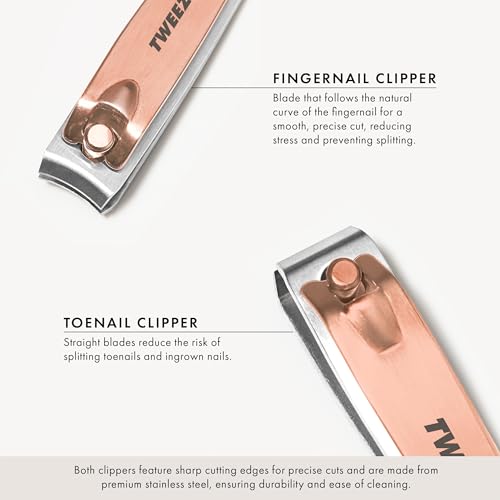 Tweezerman Rose Gold Combo Clipper Set for Fingernails and Toenails 3