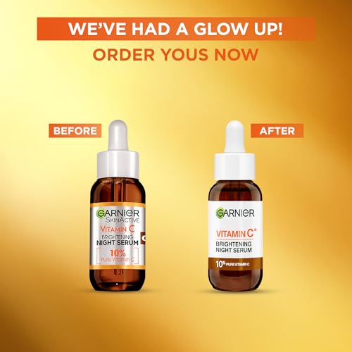 Garnier Gezieltes Anti-Pigmentflecken-Nachtserum für das Gesicht, mit 10 % reinem Vitamin 10