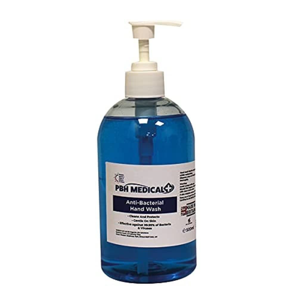 PBH Medical Anti-Bacterial Hand Soap 500ml with Pump Dispenser - Unscented