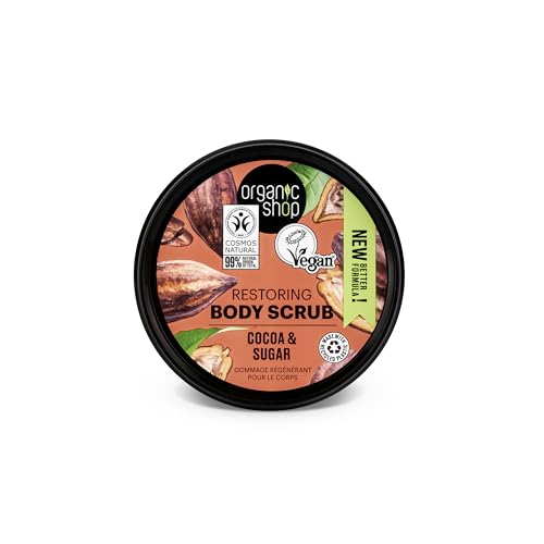 Organic Shop Restoring Cocoa & Sugar Body Scrub for Suppleness and Softness