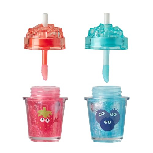 Tinc Scented Sparkly Lip Gloss Duo - Strawberry & Blueberry Ice Design - Moisturizing