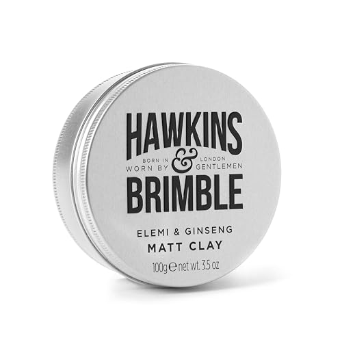 Hawkins & Brimble Matt Clay 100ml - Non Greasy Matte Hair Styling for Men with Elemi & Ginseng Scent
