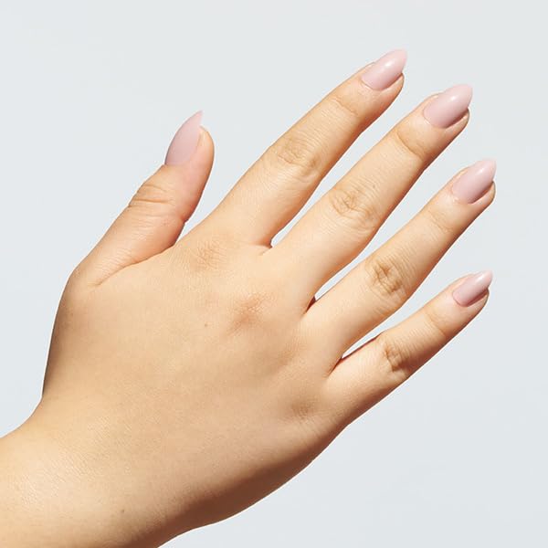 Elegant Touch Core Colour False Nails - Blush Suede Short Stiletto with Gel Finish 3