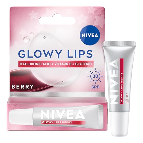 NIVEA Lip Hyaluron Glowy Lips Tube Berry (10ml) with SPF 30