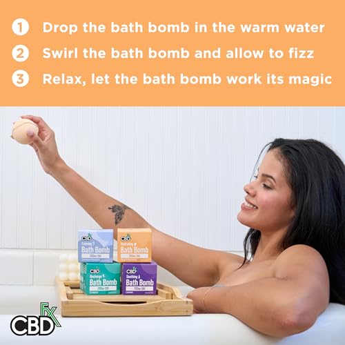 CBDfx Hochdosierte 200mg CBD Feuchtigkeitsspendende Badebombe - Mango &amp; Sheabutter 4