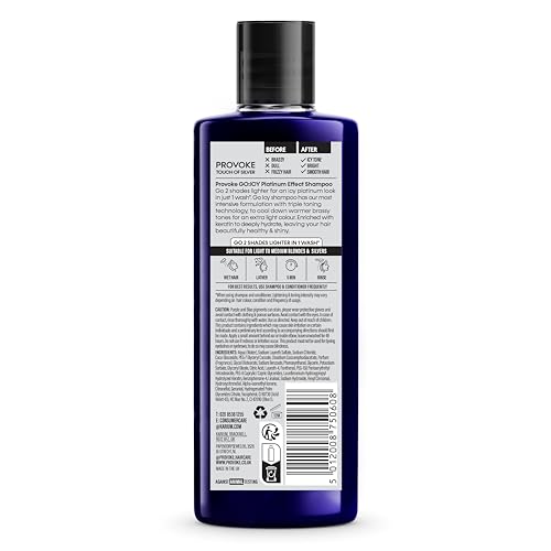 PROVOKE Touch of Silver Go Icy Shampoo 200ml, Eisig-platinfarbenes Haar in nur 1 Woche