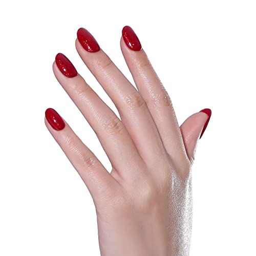 BLUESKY Gel Nail Polish - Santa Red Dream Bsh028 Glitter, 10 ml, Long Lasting & Chip Resistant 8