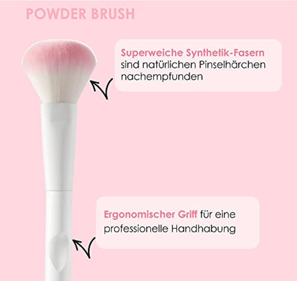 Wet n Wild Large Plush Powder Brush with Soft, Curved Bristles for Even Makeup Application