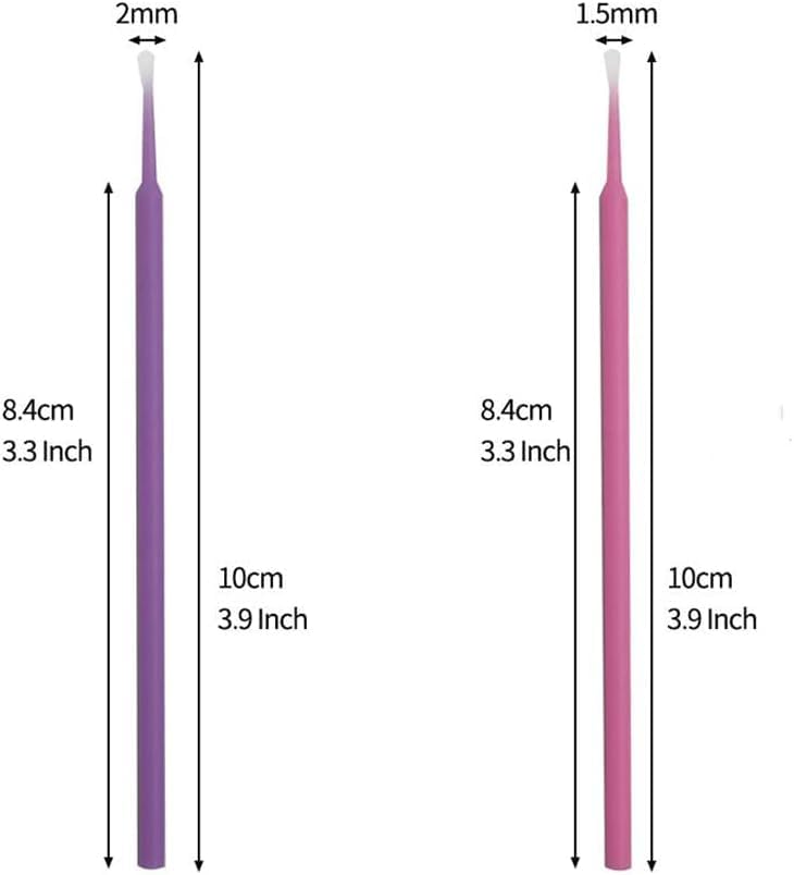 LauCentral 200PCS Disposable Micro Applicator Brushes for Makeup & Eyelash Application