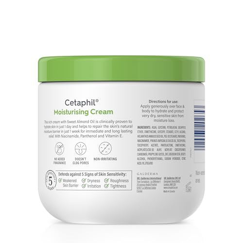 Cetaphil Moisturising Cream for Dry to Very Dry Sensitive Skin Tub 450g 8