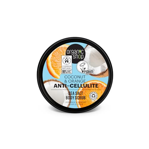 Organic Shop Anti-Cellulite Body Sea Salt Scrub with Coconut & Orange Oil 250ml
