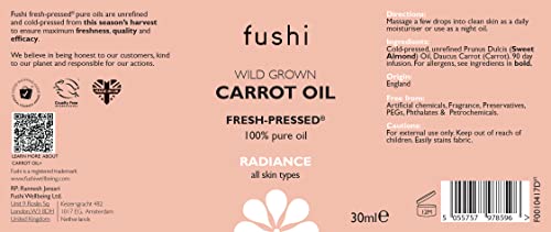 Fushi Fresh-Pressed Carrot Oil 30ml Rich in Beta Carotene for Sun Damaged Skin 9