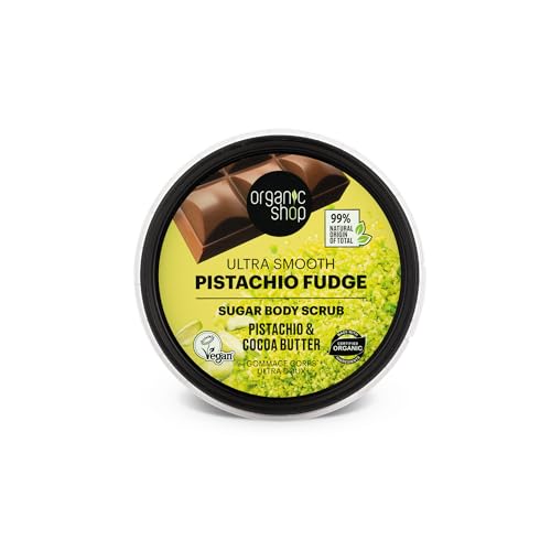 Organic Shop Ultra Smooth Pistachio Fudge Body Scrub with Organic Pistachio Oil & Cocoa Butter