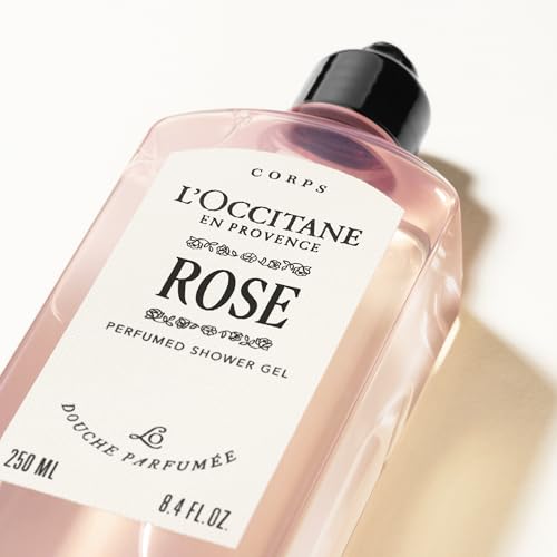 L'OCCITANE Rose Shower Gel 250ml - Floral Body Wash with Romantic Scent