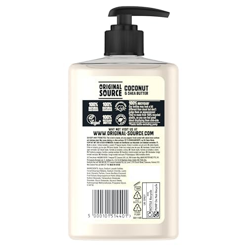 Original Source Coconut & Shea Butter Handwash Multipack (6 x 300ml) - Vegan, Antibacterial 3