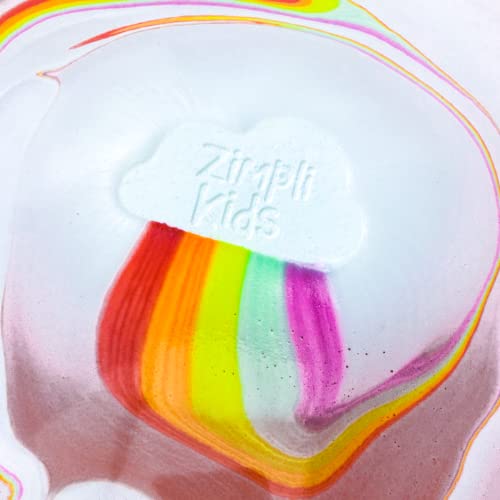 ZIMPLI Large Cloud Rainbow Baff Bombz for Fizzing, Colourful Bath Time Adventure 5