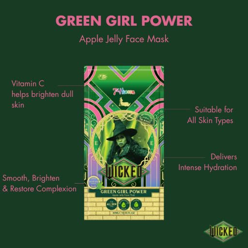 7th Heaven Wicked Jelly Gesichtsmaske (Elphaba-Apfel) Jelly-Maske mit Vitamin C 3