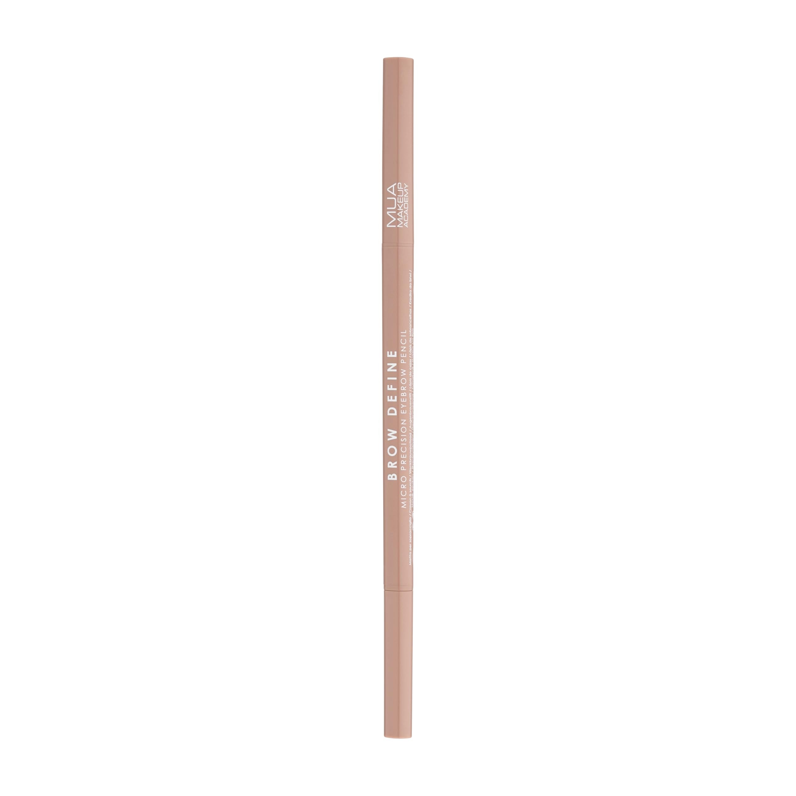 MUA Makeup Academy Brow Define Micro Eyebrow Pencil with Spoolie Brush, Taupe, 0.05 g - Vegan & Cruelty Free
