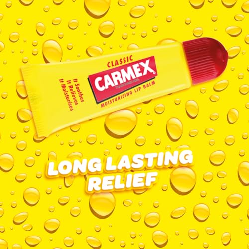 Carmex Classic Moisturising Lip Balm with SPF 15 for Chapped Lips - 2 Pack (20g Total)