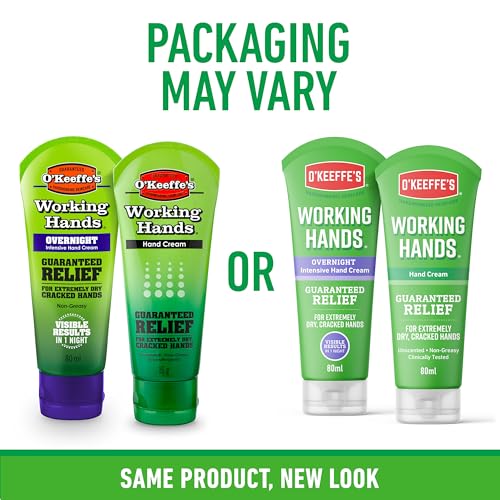 O'Keeffe's Working Hands Overnight 80ml & Working Hands 80ml Twin Pack for Dry Skin