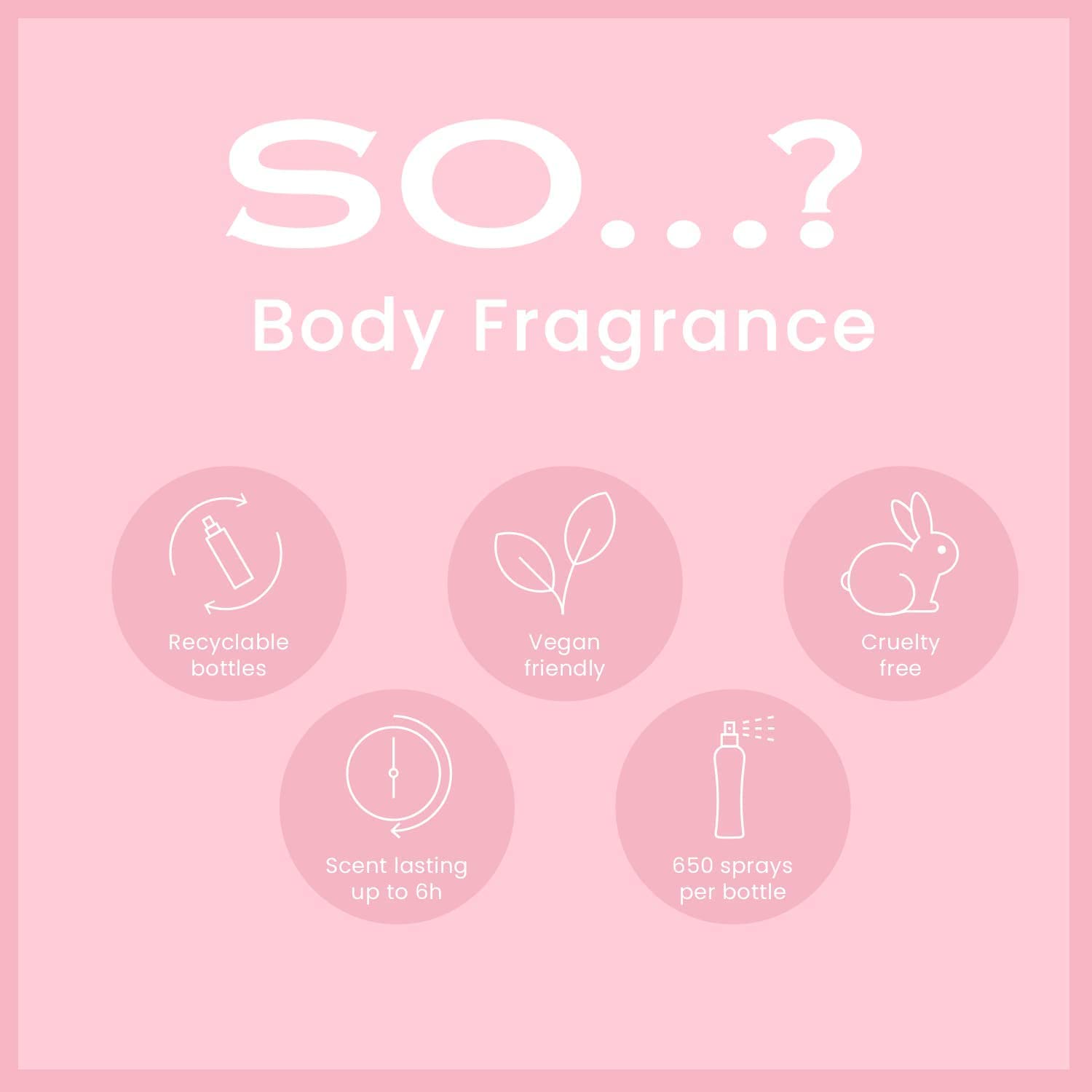 So…? Iconic Body Fragrance Spray 75ml - Fruity Floral Scent 5