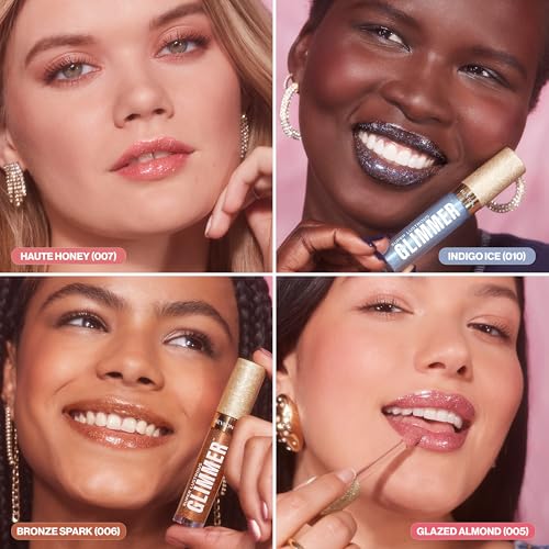Revlon Super Lustrous Glimmer Gloss – Feuchtigkeitsspendender und aufpolsternder Lipgloss mit pflanzlichem Glitzer, 3D-Schimmer, 39 % mehr Feuchtigkeit und extra großem Applikator, Lavendel-Duft 13