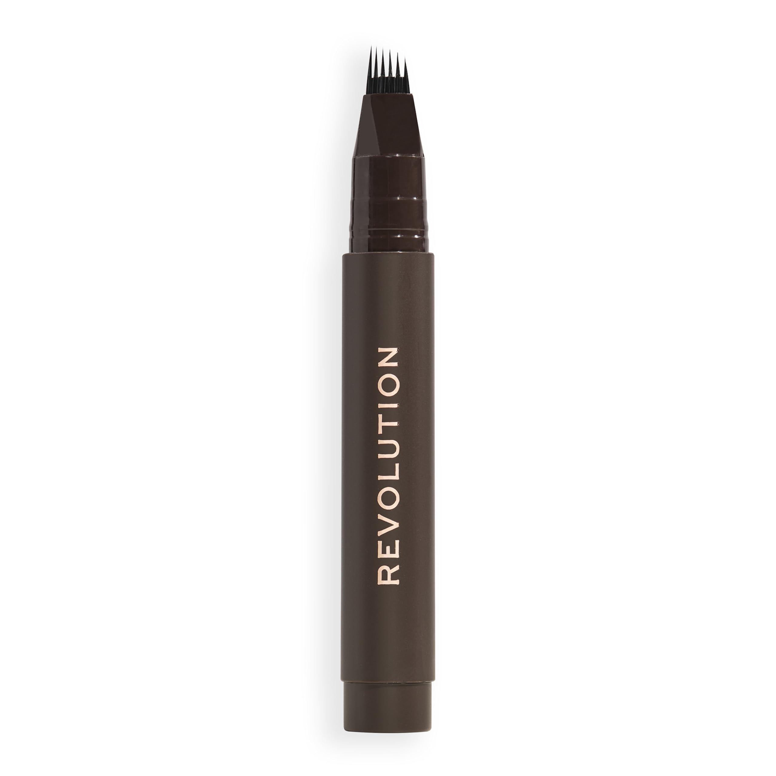 Revolution, Instant Brow Hair Pen, Präzisionsapplikator für haarähnliche Striche, langanhaltender Augenbrauenstift, Dunkelbraun, vegan und tierversuchsfrei, 1,8 ml