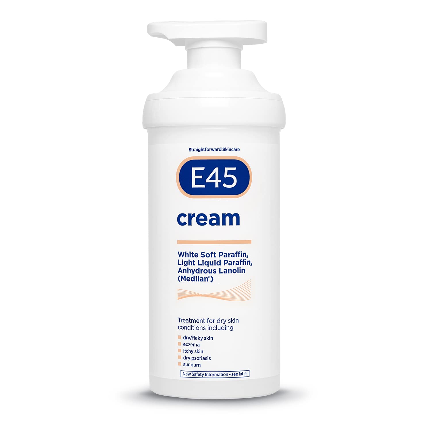 E45 Cream 500g for Dry, Irritated Skin, Eczema, and Dermatitis Relief