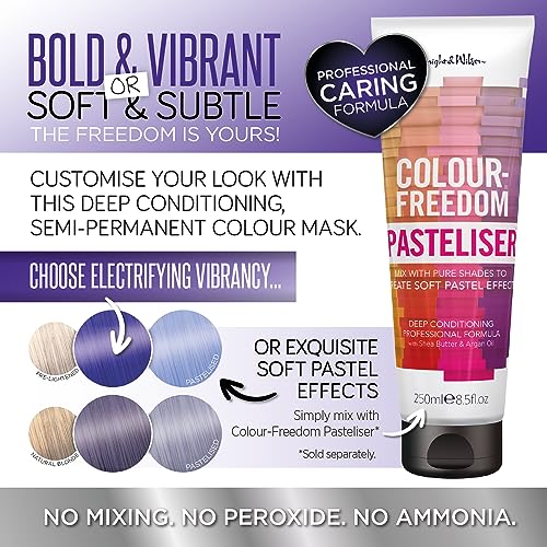 Knight & Wilson Colour Freedom Gloss Pro Indigo Semi-Permanent Hair Colour Mask 150ml with PurePlex 3