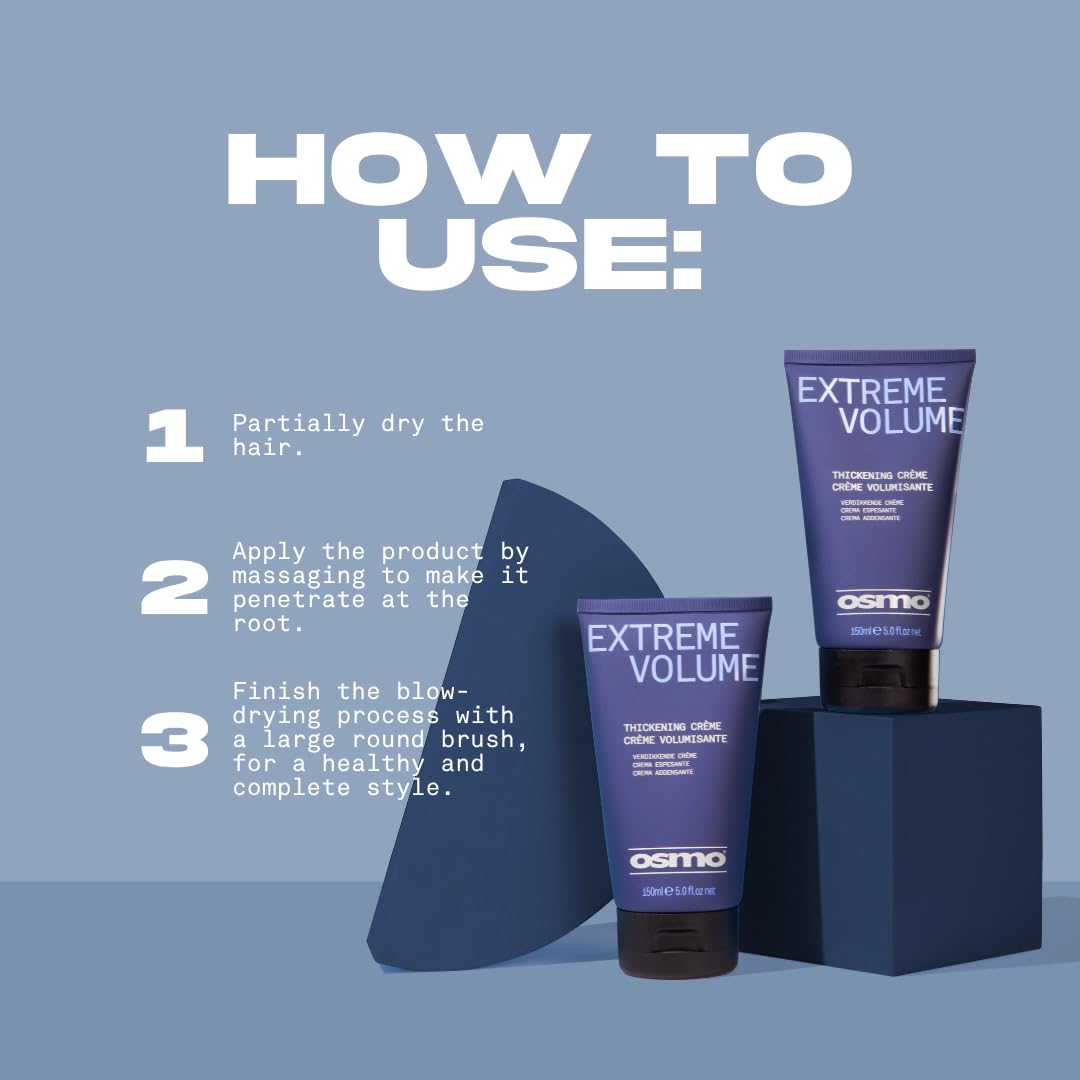 Osmo Extreme Volume Thickening Crème for Fuller Hair with UV & Thermal Protection 5