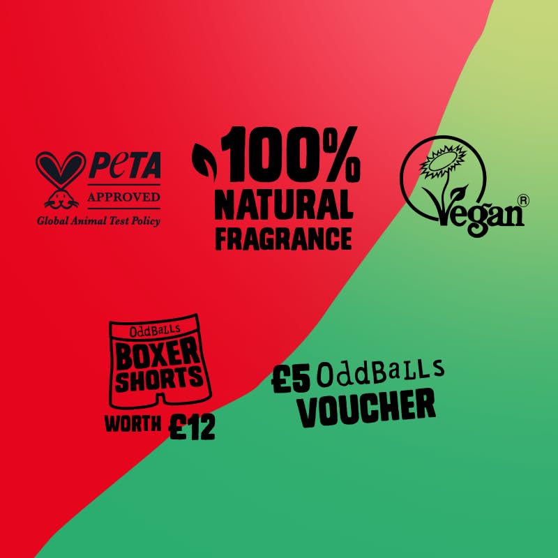 Original Source x Oddballs Boxer Bonanza Geschenkset mit Duschgel und Boxershorts mit Apfel-Minz-Teebaumduft, Geschenkidee für Männer, Geburtstagsgeschenk, 100 % natürlicher Duft, vegan, tierversuchsfrei 5