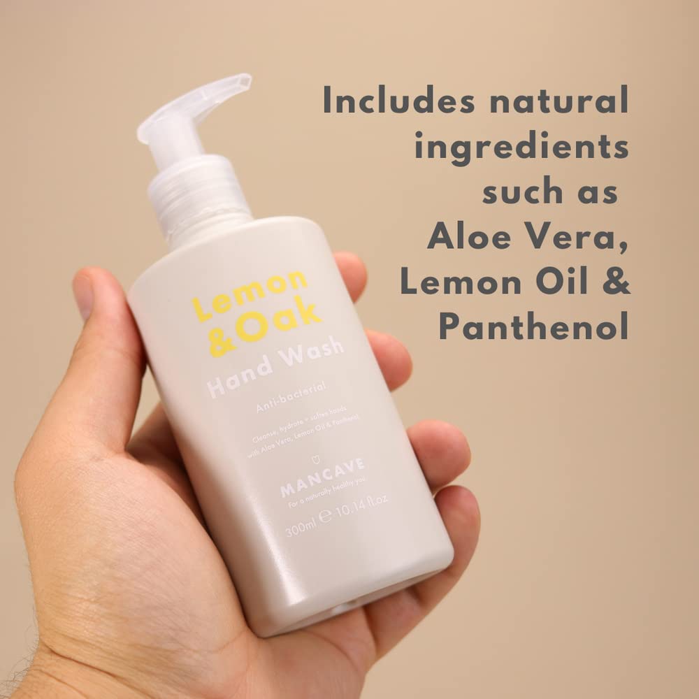 ManCave Lemon & Oak Hand Care Gift Set: Hand Wash & Nourishing Hand Cream 5