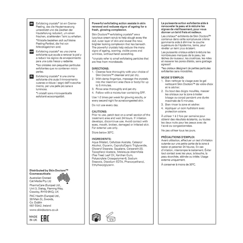 Skin Doctors Exfoliating Crystals for Face & Body, Reduces Ageing, Scarring & Blemishes - 100ml