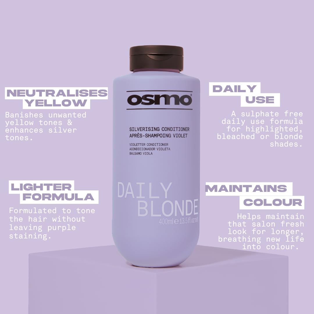 OSMO Daily Blonde Silverising Purple Conditioner for Grey, Bleached & Superlightened Hair